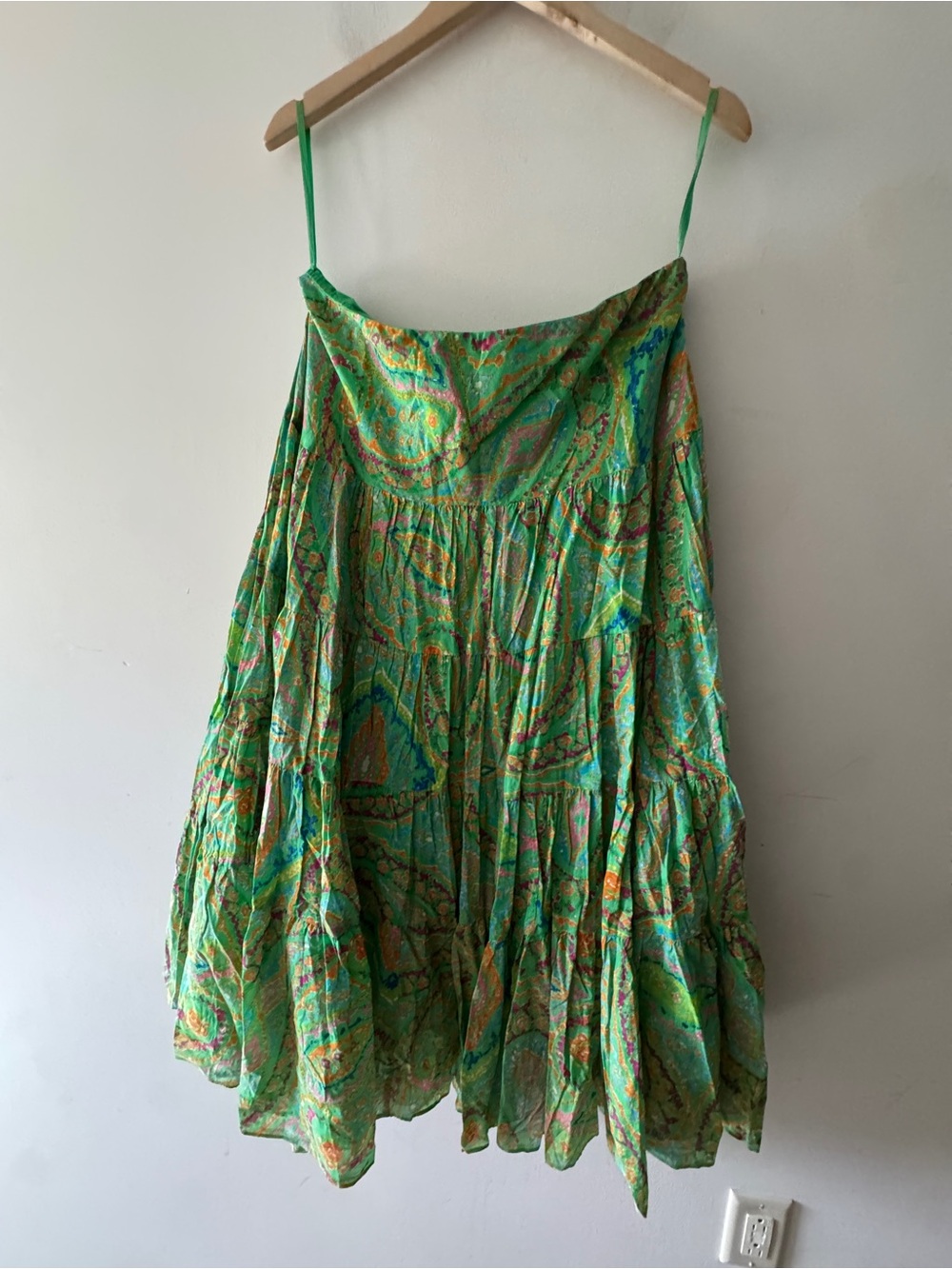 Lauren Ralph Lauren Green Paisley Flowy Mini Dress